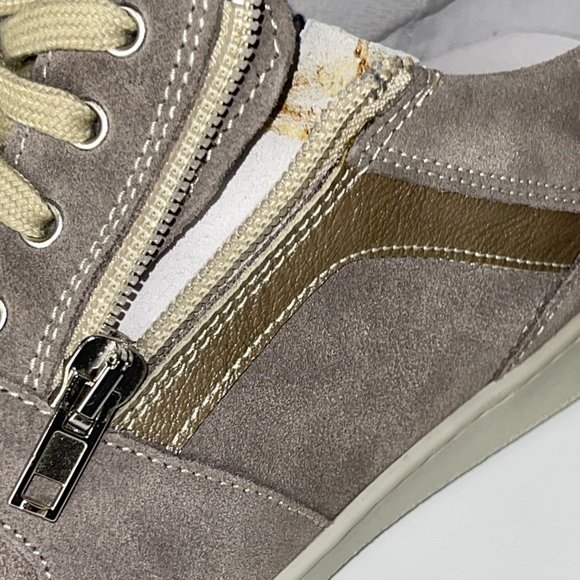 The David Tate Women Sneakers Beige Genuine Leather NWT - Picture 12 of 13